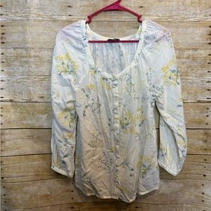 Lucky Brand floral blouse 🛍